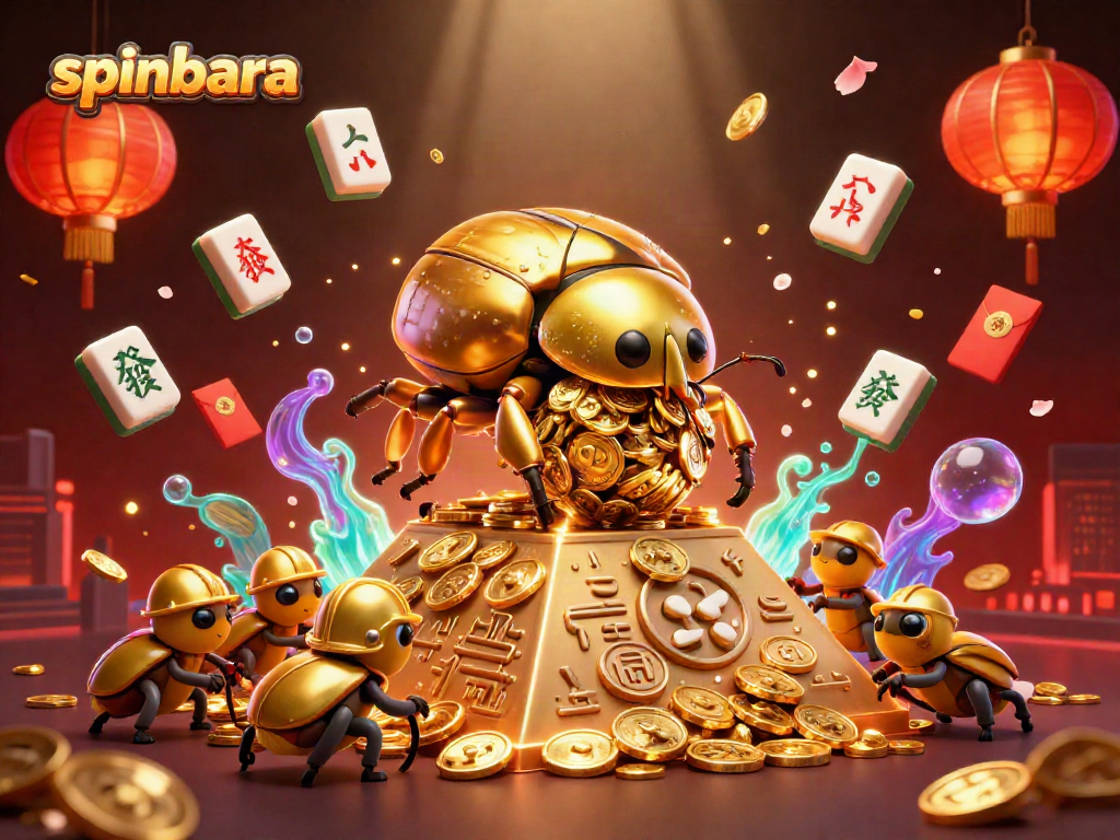 Experience spinbara's vibrant casino world with animated characters and golden coins.